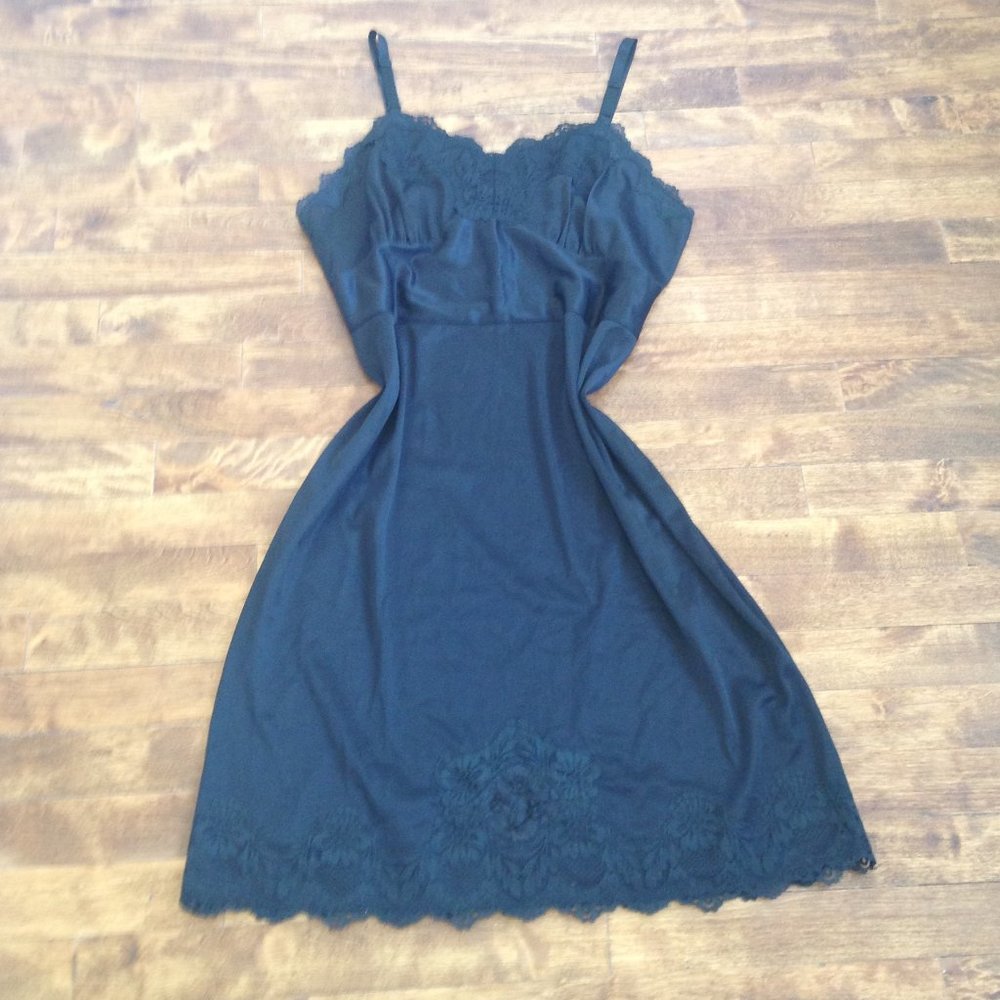 VINTAGE Infidelle - Black Slip Dress